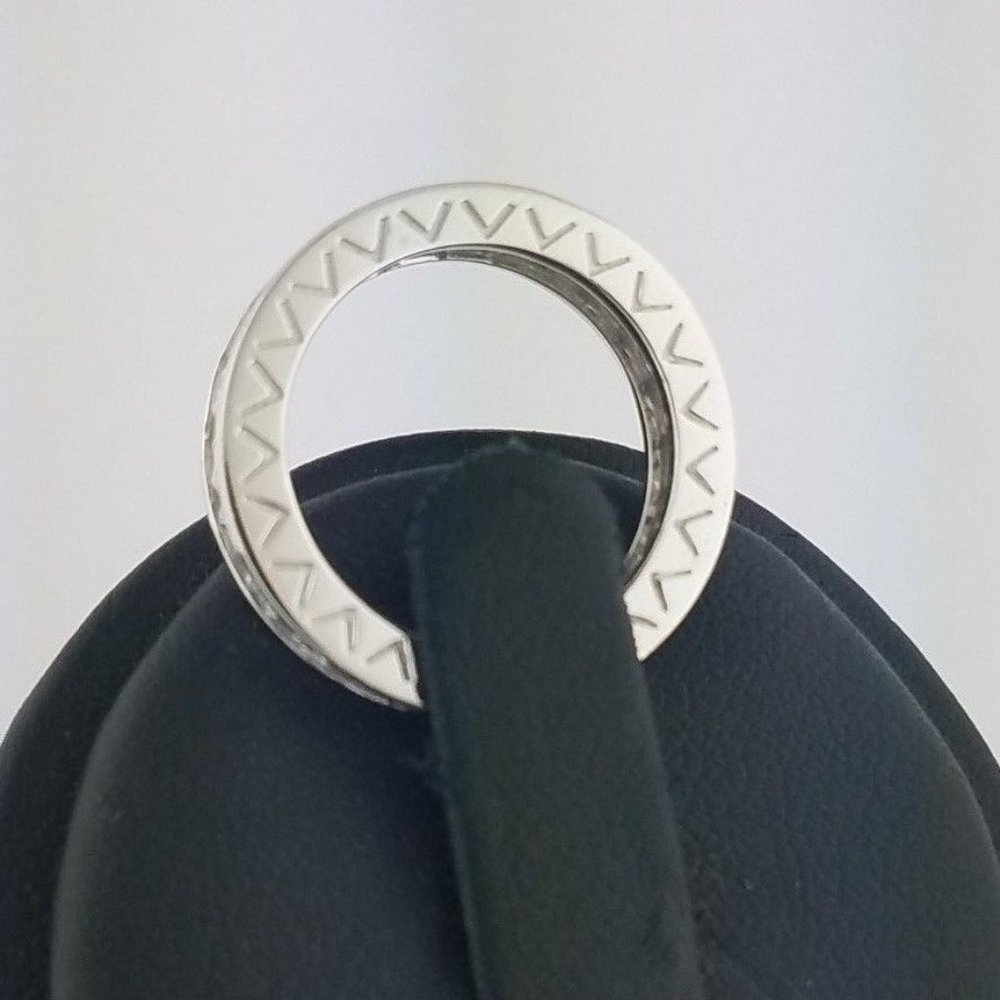 14k Solid White Gold 3.5mm ETERNITY Wedding Band - Picture 7 of 16
